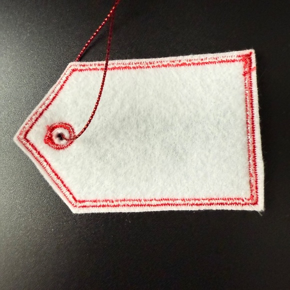 Embroidered Name Christmas ornament gift tags 6 pieces - Picture 2 of 4